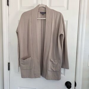 Free Fly Open-Front Thermal Fleece Cardigan - Taupe